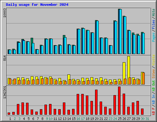 Daily usage for November 2024