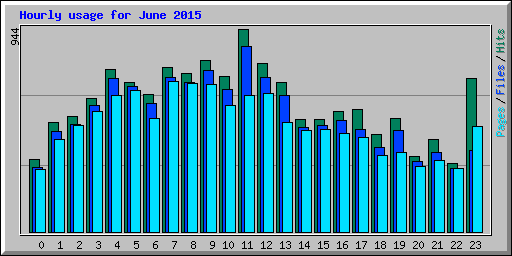 Hourly usage for June 2015