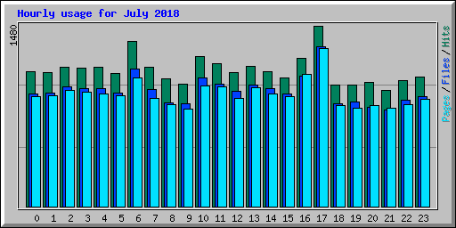 Hourly usage for July 2018