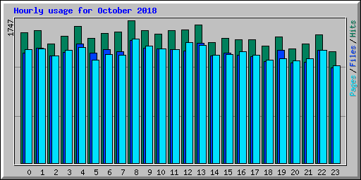 Hourly usage for October 2018