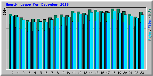 Hourly usage for December 2019