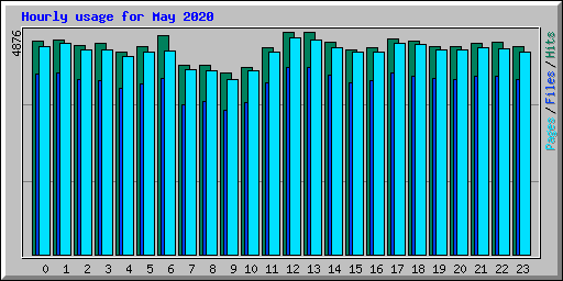 Hourly usage for May 2020