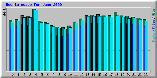 Hourly usage for June 2020