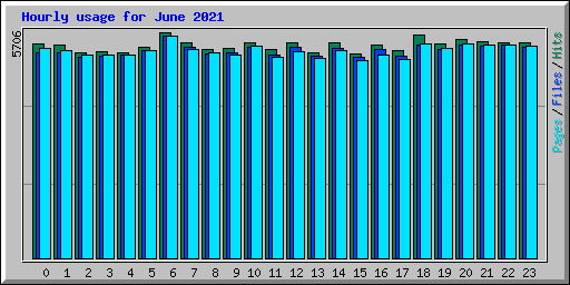 Hourly usage for June 2021