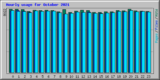 Hourly usage for October 2021