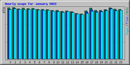 Hourly usage for January 2022