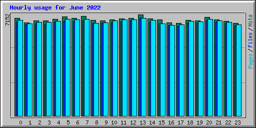 Hourly usage for June 2022