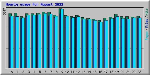 Hourly usage for August 2022