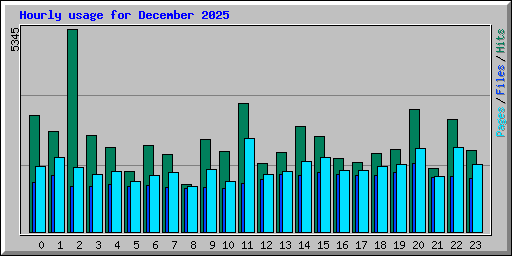 Hourly usage for December 2025